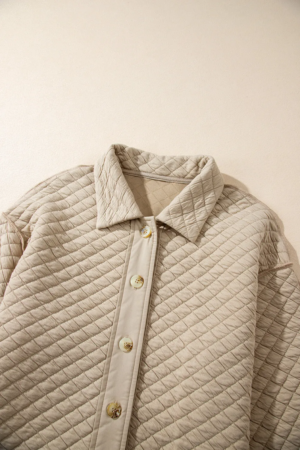 Quilted Puffer Buttoned Shacket