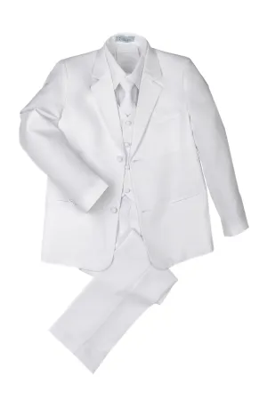 "Mason" Kids White Suit (5-Piece Set)