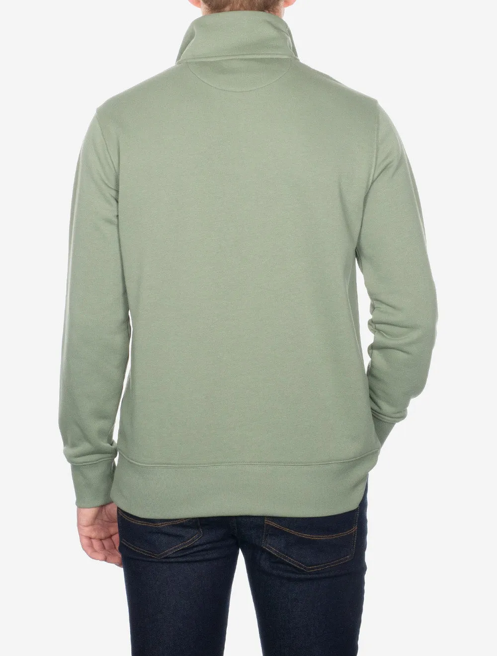 Regular Fit Shield Half Zip Sweat Dry Green