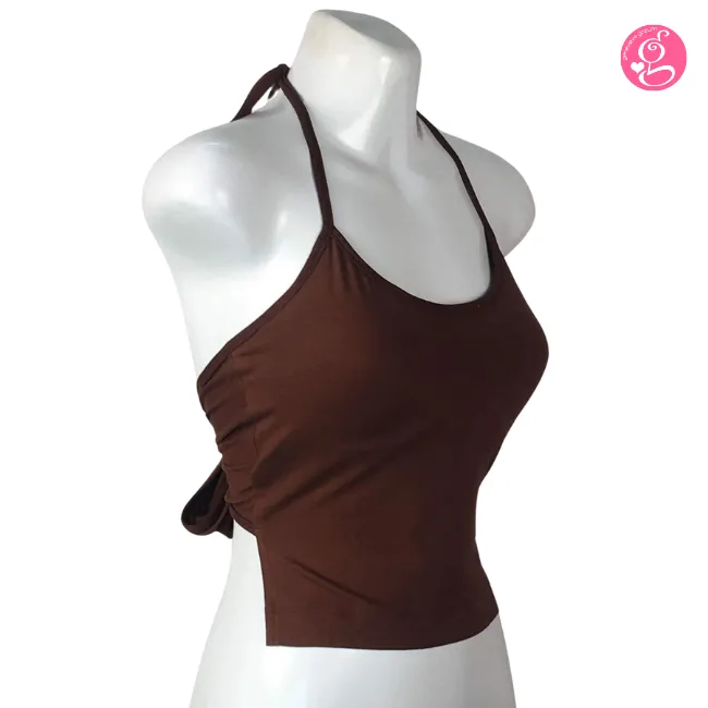 Ria All Glory Backless Tank Top with Built In Bust Pads