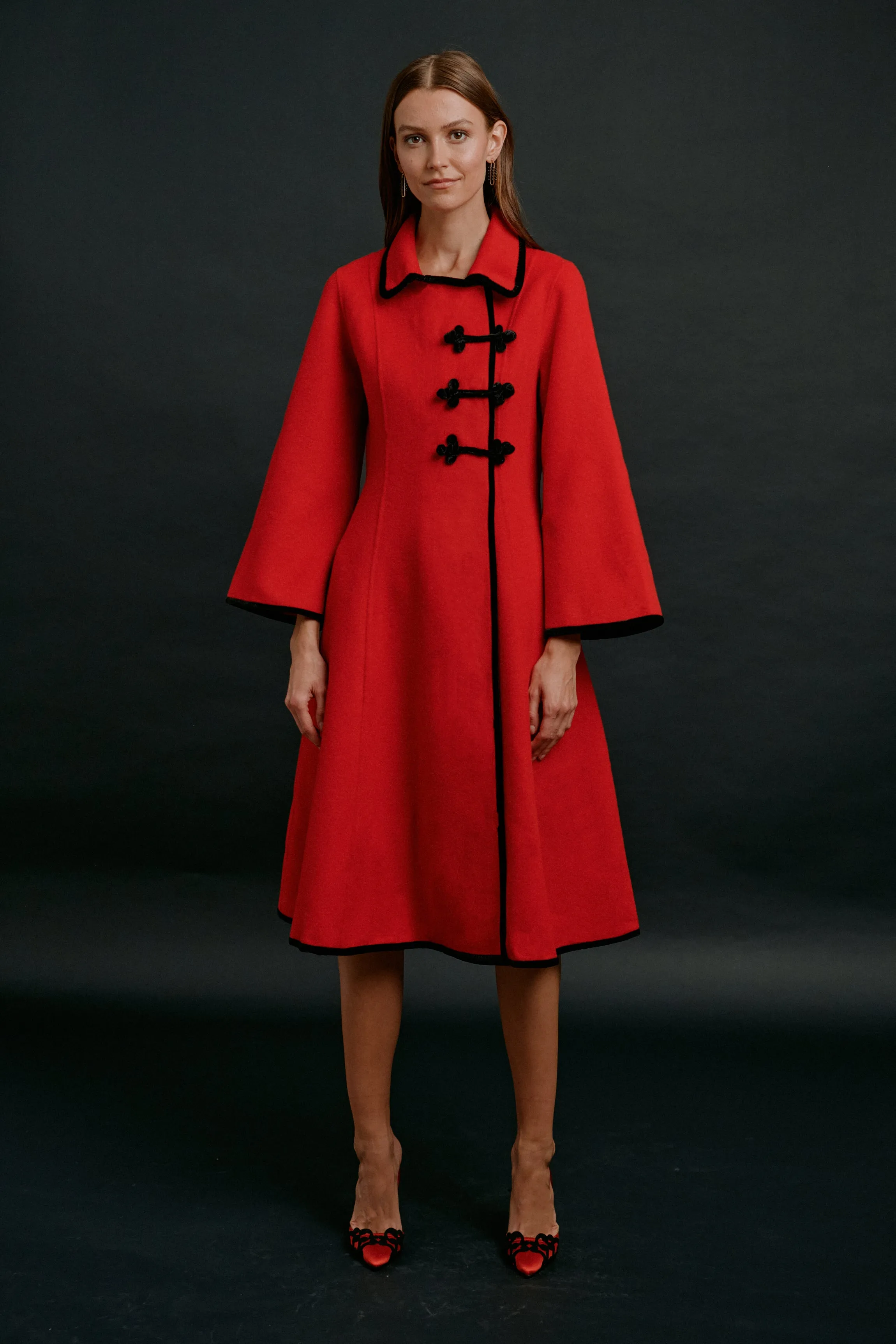 Shouning Dress Coat Red