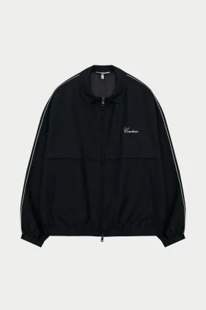 SMART PIPED TRACK JACKET - BLACK