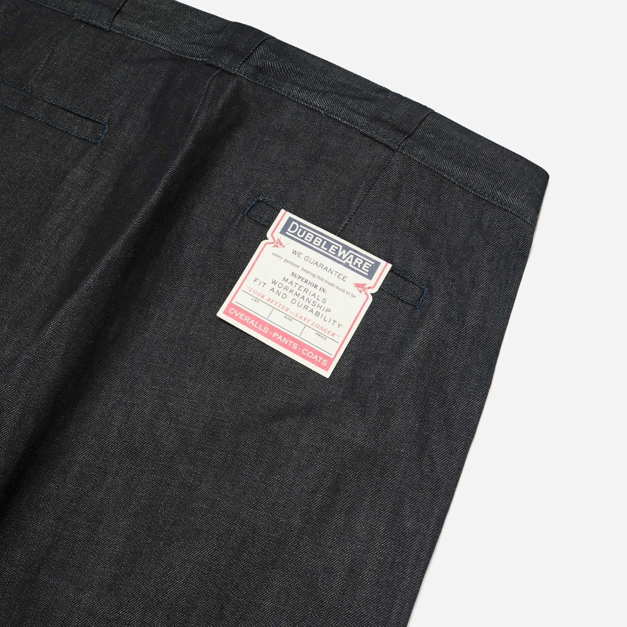 STRAIGHT WORK CHINOS MADE IN ITALY - RAW INDIGO DENIM