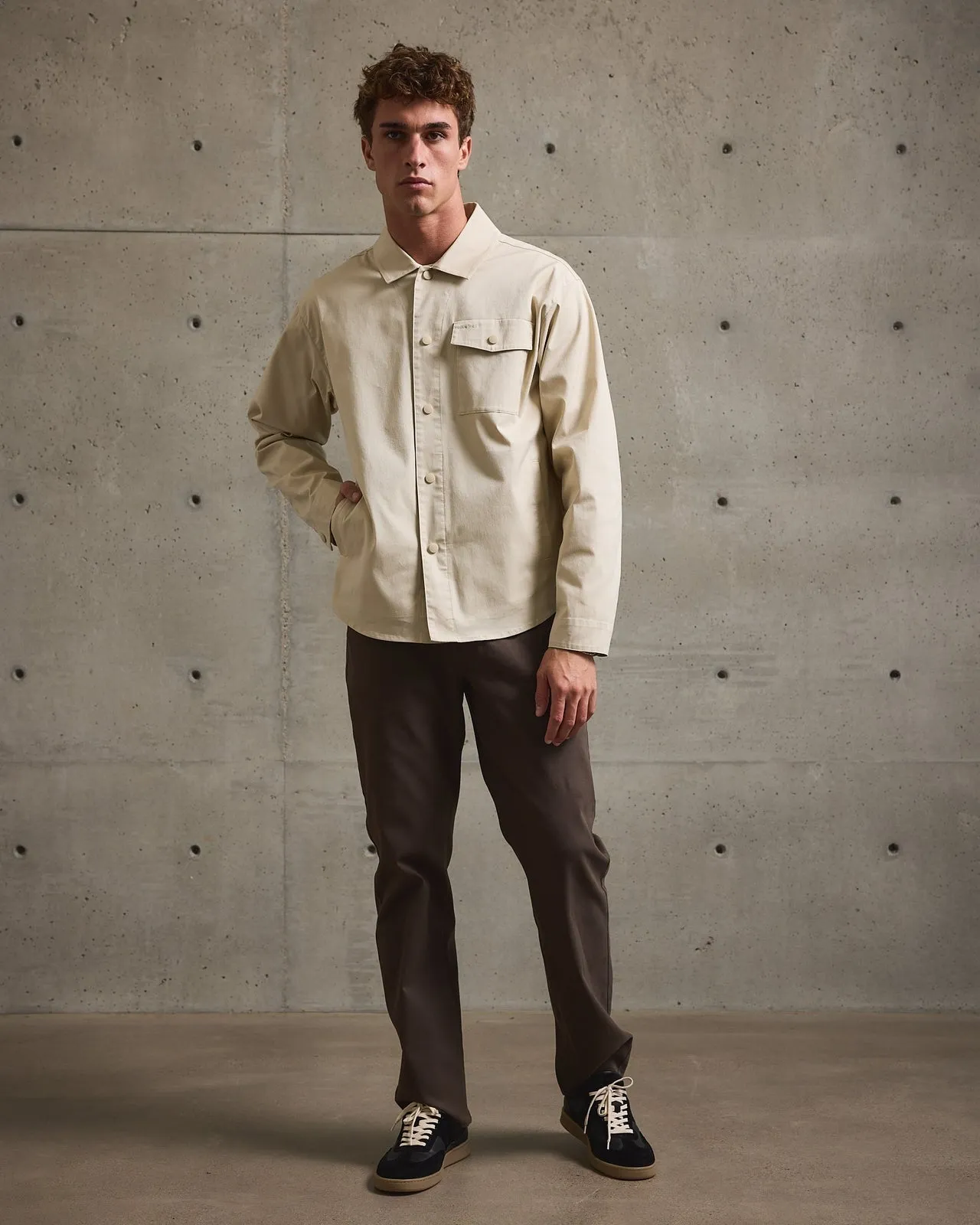 Tenore Twill Shirt Jacket - LIGHT KHAKI