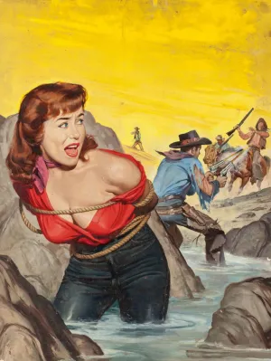 The Cowpoke and His $50,000 Date - Wil Hulsey - Pulp Art Cover