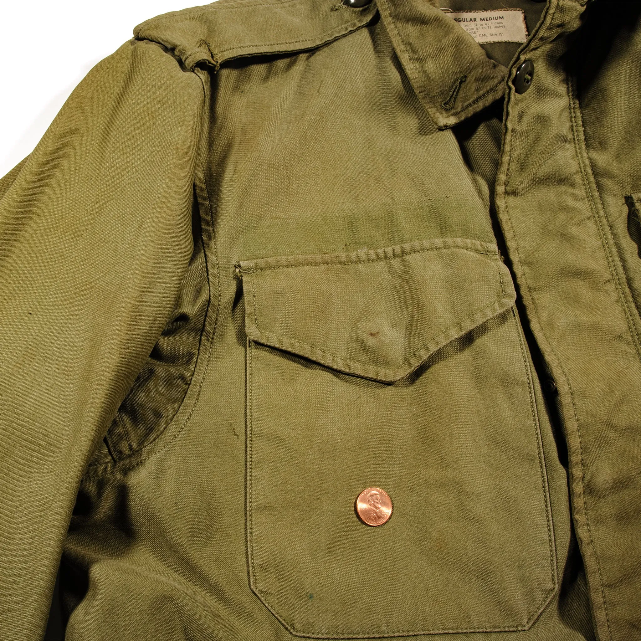 VINTAGE US ARMY M-1951 M51 FIELD JACKET 1963 VIETNAM WAR SIZE MEDIUM REGULAR