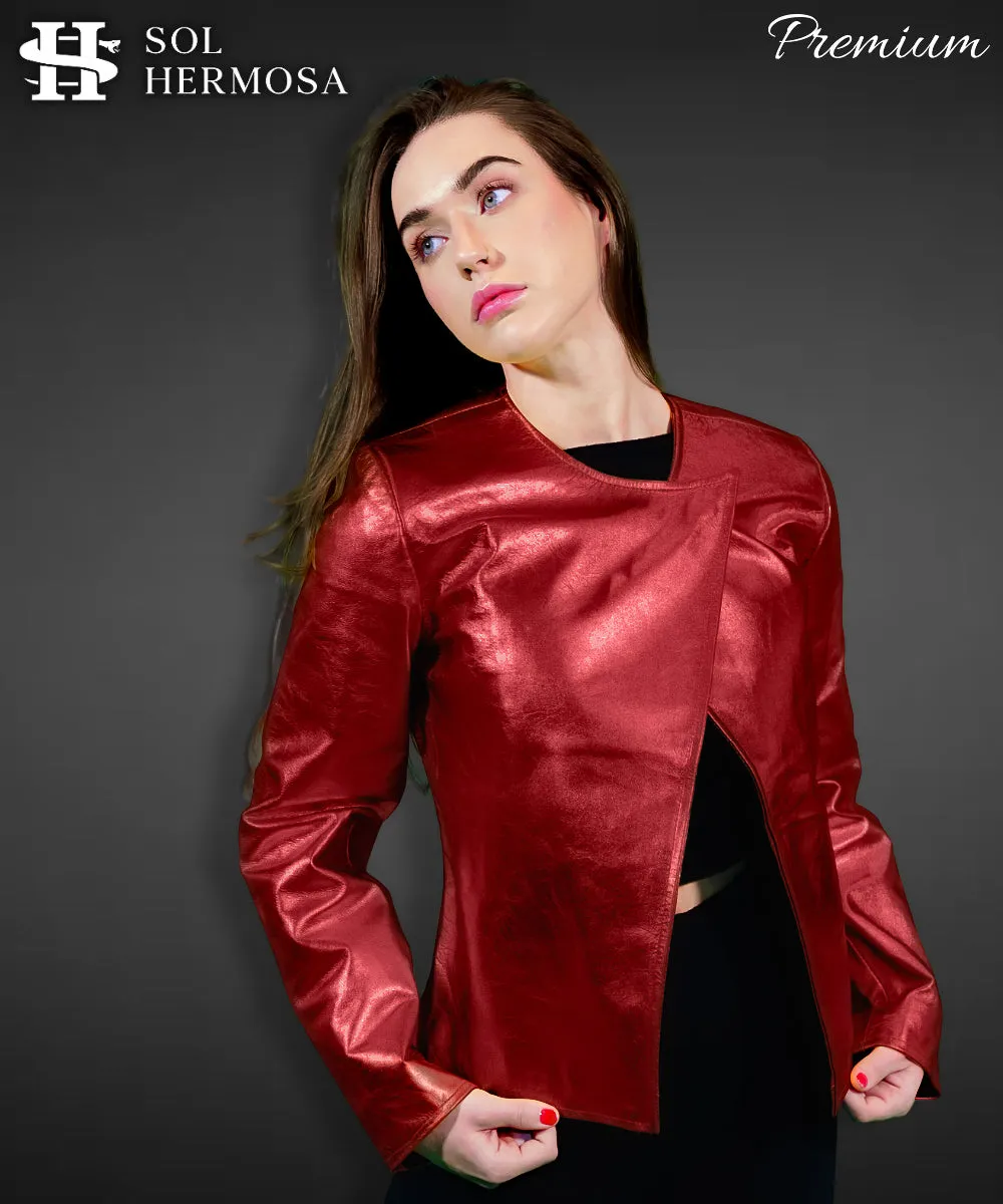 Women's Genuine Leather Jacket - Hestia