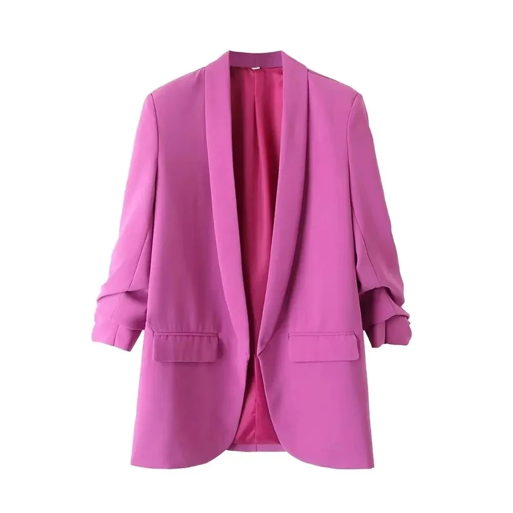 Women's Office Wear Open Blazer Fashion Designer Jackets