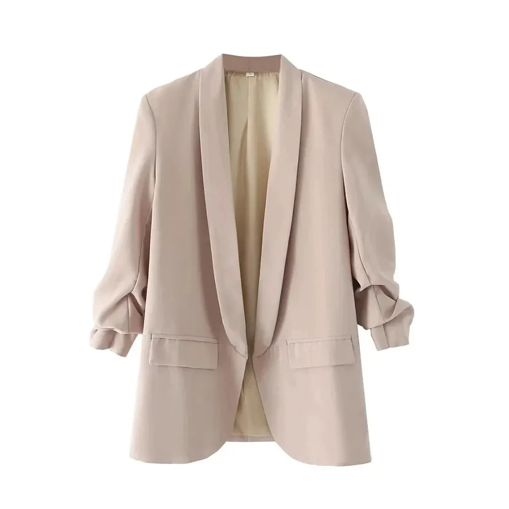 Women's Office Wear Open Blazer Fashion Designer Jackets