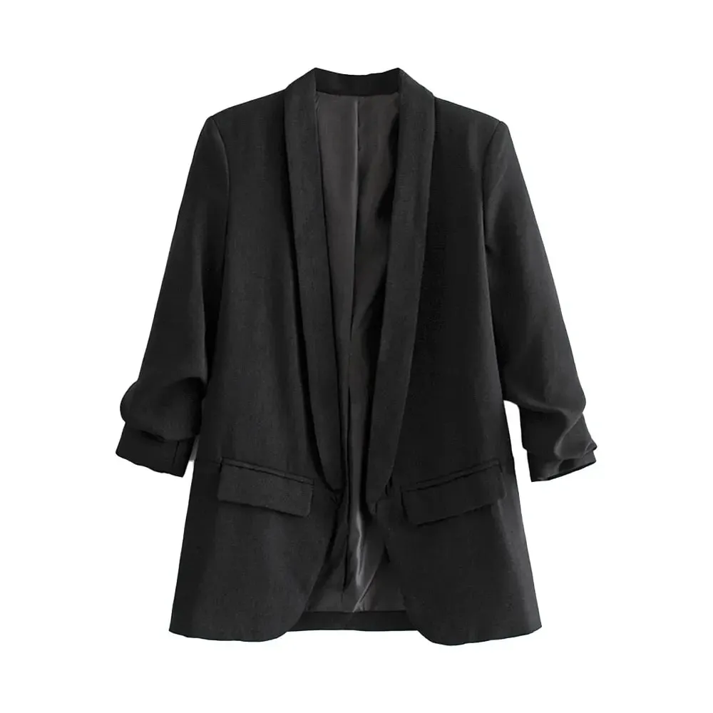 Women's Office Wear Open Blazer Fashion Designer Jackets