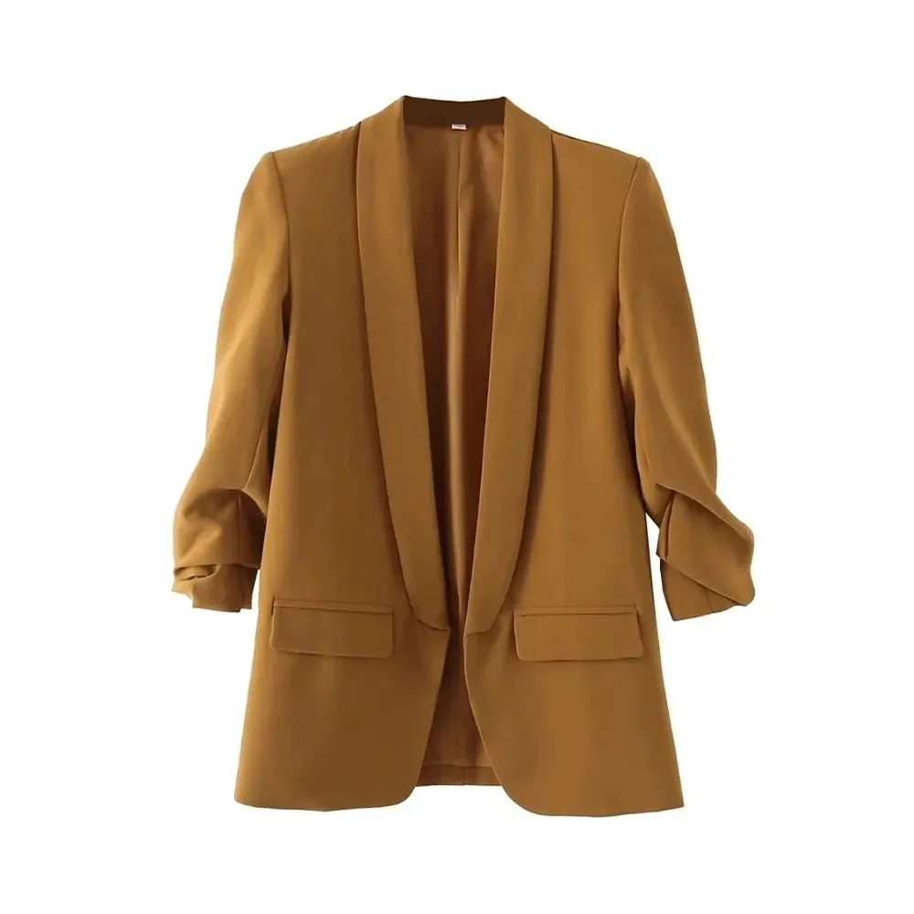 Women's Office Wear Open Blazer Fashion Designer Jackets