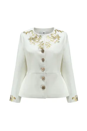 Yanxi Embroidered Jacket White